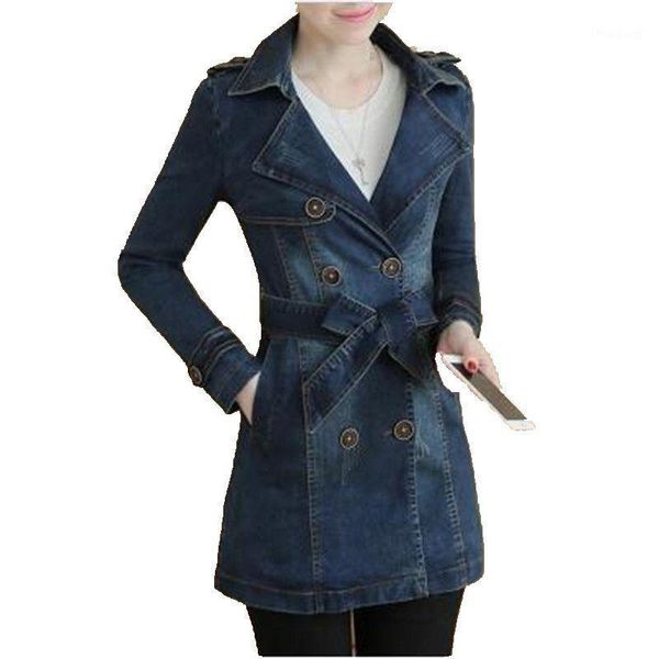 

women's jackets during the spring and autumn 2021 female students dress cowboy thin coat slim premium denim ok1788, Black;brown
