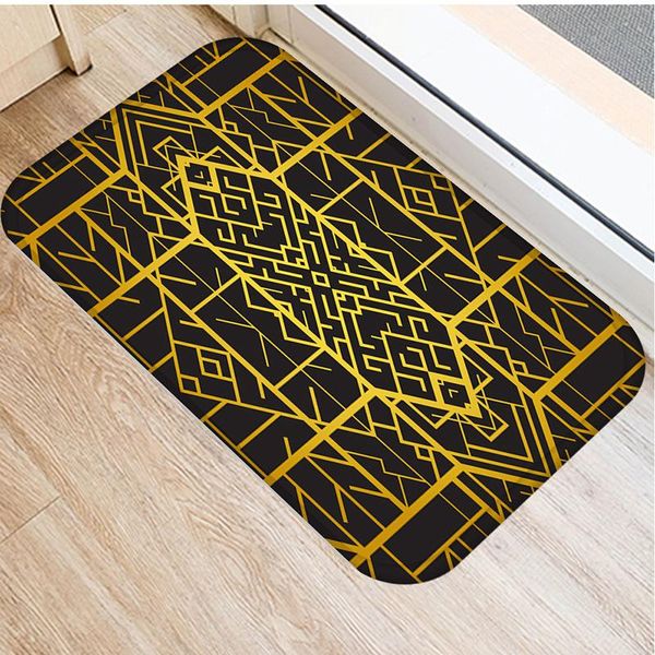 

bath mats geometric printed anti-slip mat suedebathroom kitchen bedroon floor home entrance rugs kids prayer 40*60cm dd-0043
