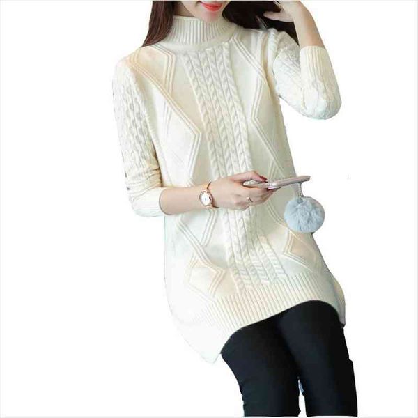 

half-neck womens autumn winter sweaters fashion plus size 3xl female twist jacket medium long thicken warm, White;black