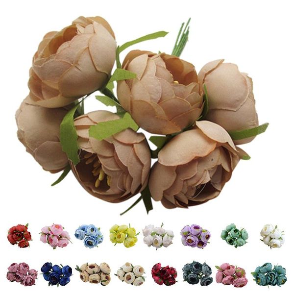 

6pcs/lot simulation silk cloth bouquet bride holding flowers decorative flowers (royal blue purple heart)single flower diameter