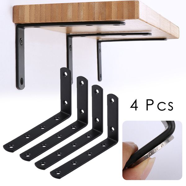 

4pcs/set l corner brace shelf bracket wall hanging decorative joint angle bracket l shaped angle shelf metal bracket supports