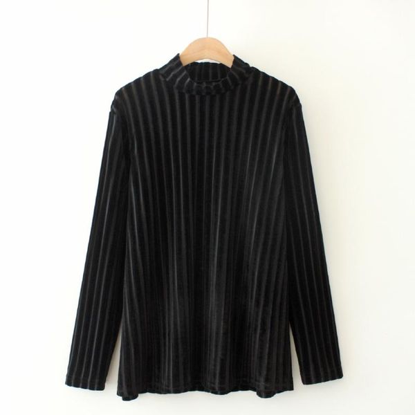 

women's t-shirt plus size black navy blue vlevet tshirts long sleeved solid simple vintage large shirts, White