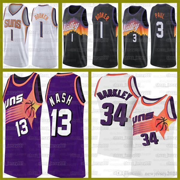 

devin 1 booker phoenix basketball zion 1 williamson chris 3 paul pelicans jerseys lonzo 2 ball charles barkley suns steve nash, Black;red