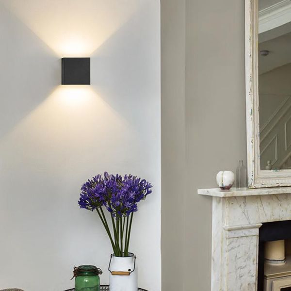 

multifunctional led wall light aluminum bedroom porch stairs decorative lighting mounted cube led garden porch light