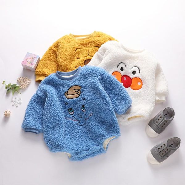 

jumpsuits children winter clothes baby 2021 boys girls long sleeve autumn romper cartoon toddlers thick halloween costume fashion rompers, Blue