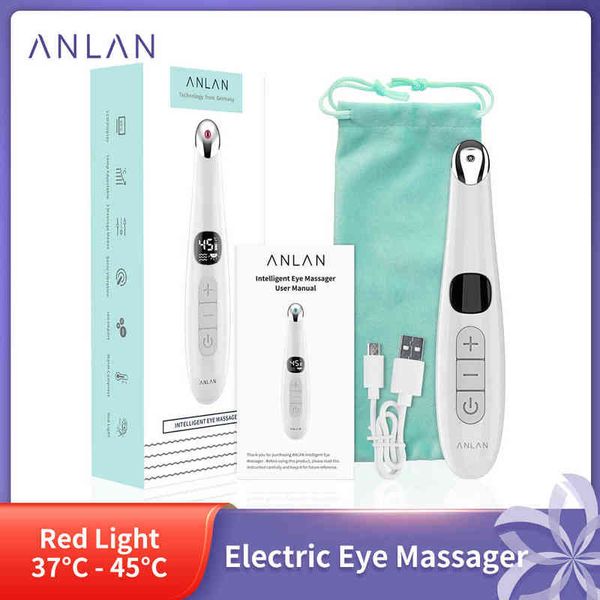 

face care devices steameranti age eye massager, anlan anti wrinkle massager relax s adjustable 37-45 massage with lcd display, usb rechargea