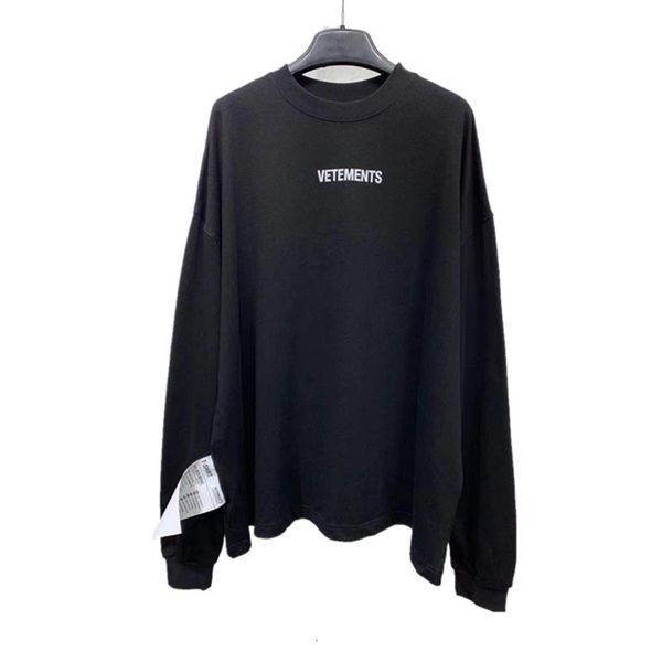 

2021 20ss new hiphop vetements men women streetwear autumn winter fashion embroidery sweatshirt casual hoodies adkr, Black