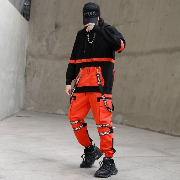 

men's tracksuits streetwear tracksuit harajuku hip hop loose hoodies sweatshirts t shirts and pants 2 pcs sets abz670 63o5, Gray