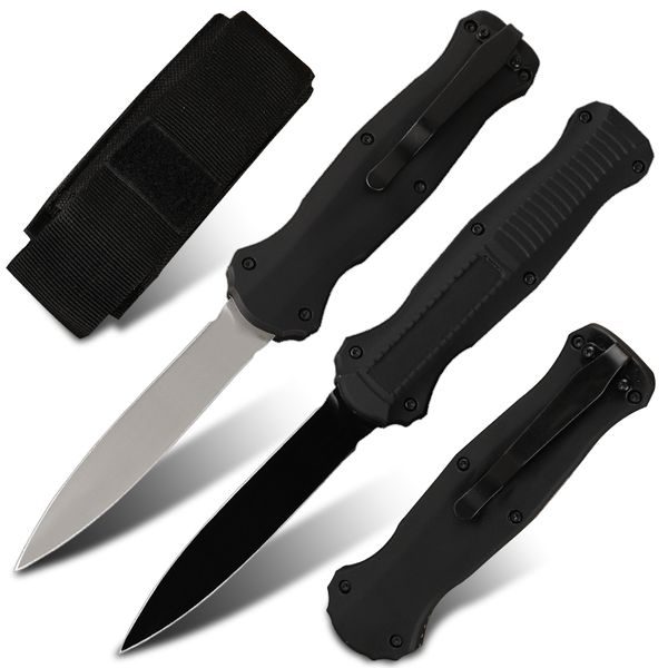 

double action automatic knife otf pocket outdoor camping tactical equipment survival knife d2 steel blade zinc aluminum handle pocket knife
