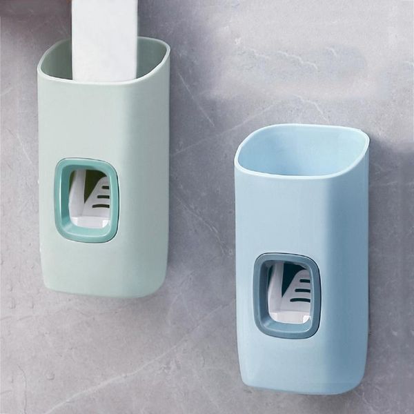 

toothbrush holders wall mounted automatic toothpaste squeezer hanging holder bathroom storage shelves family home cleaning tool