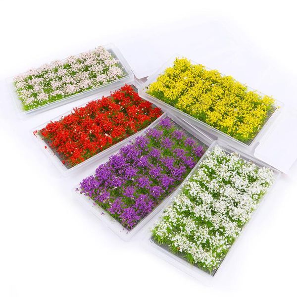 

28pcs/box model scenario training ciniature scenery materials sand table mini flower clusters grass tuft