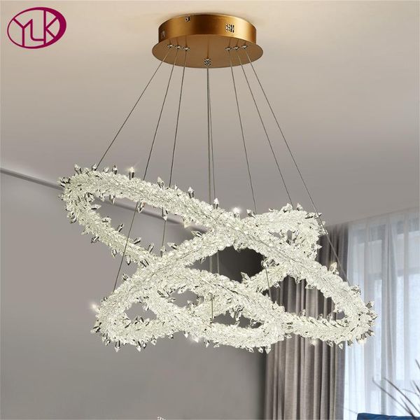 

chandeliers modern ring chandelier for living room luxury led crystal lamp dining roon hanging light fixture home decor indoor lighting