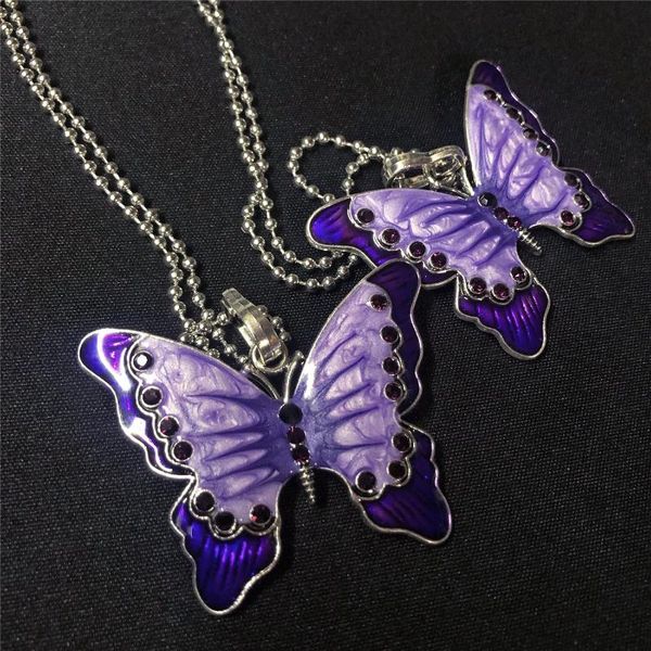 

chains restore ancient ways the butterfly necklace pendant chain of clavicle beads metal titanium trendy insect cn(origin), Silver