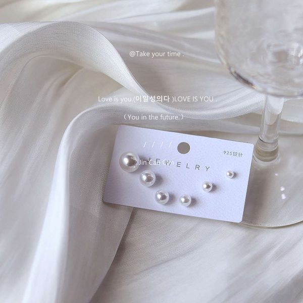 

set resin pearl earrings simple earrings
