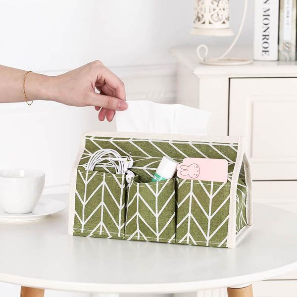 

tissue boxes & napkins 1pcs cotton linen cloth box tablesundry storage remote control waterproof multifunction office tool
