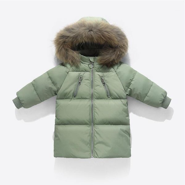 

down coat kids warm jackets baby boys hoodies winter fur collar girls outerwear size 1 2 3 4 5 6 years old1, Blue;gray