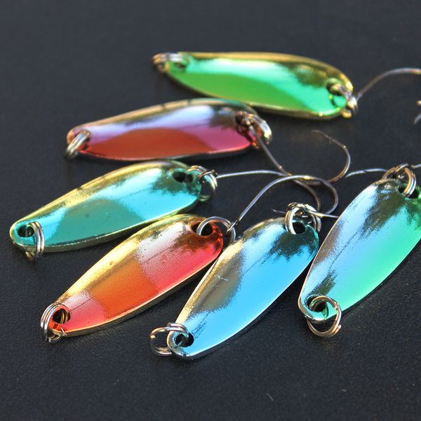 

type makou sequin iron sub bait spoon shape 3g 6 colors single hook fishing gear