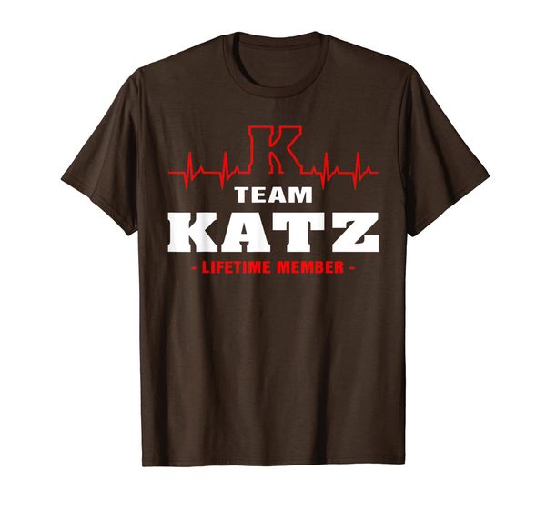 

team katz lifetime member shirt surname, last name gift t-shirt, White;black