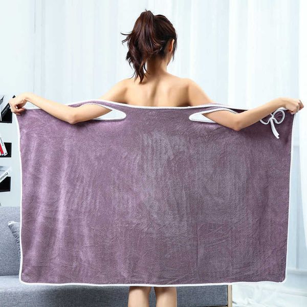 Mulheres Quick Seco Magia Bath Towel Spa Bathrobes Lavanderia Sexy Algodão Wearable Toalha de Banheira Toalha de Banheira 210611