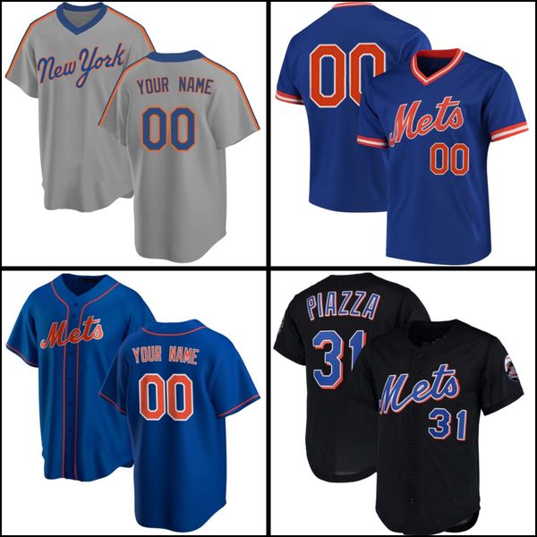 

12 francisco lindor new 20 pete alonso 48 jacob degrom york mike piazza mets noah syndergaard darryl strawberry baseball jerseys z1, Blue;black