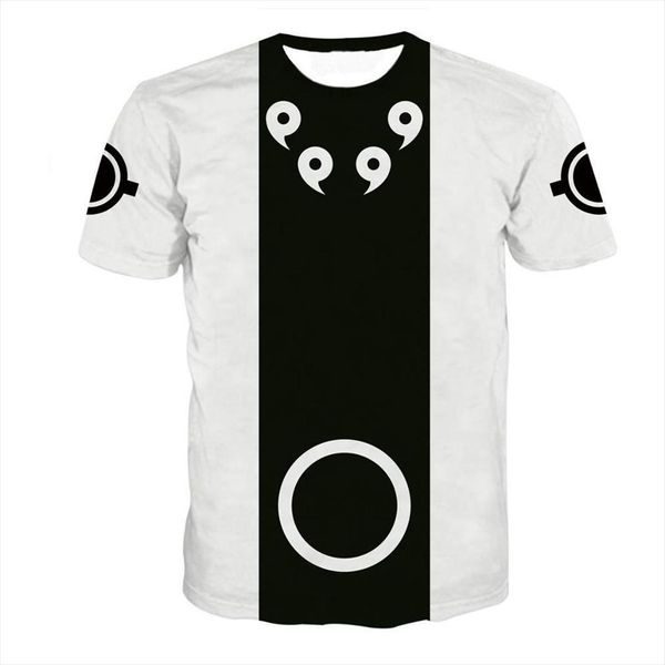 

cosplay anime 3d harajuku loose men t shirt tee summer short sleeve casual breathable, White;black