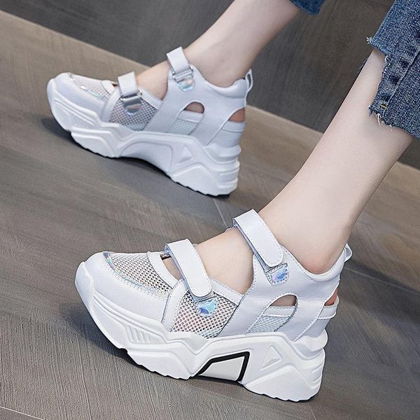 

sandals shoes women slippers heel women's 2021 summer sandales femmes, Black
