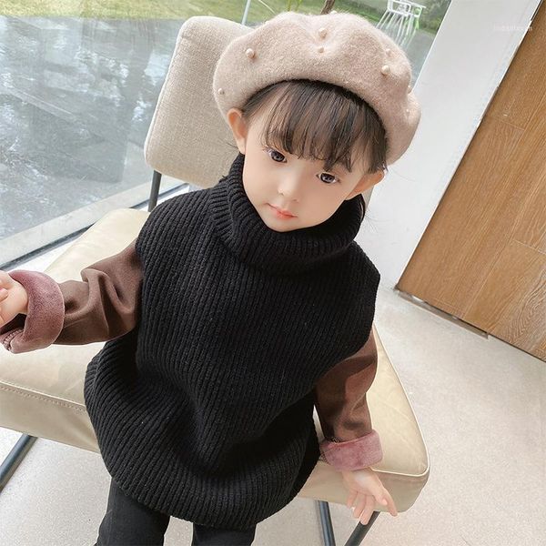 

baby thick knitted vest bottoming shirt suit1, Blue