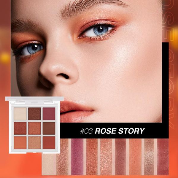 

eye shadow o.two.o 9 colors eyeshadow palette nude shimmer cosmetics waterproof glitter high pigmented makeup