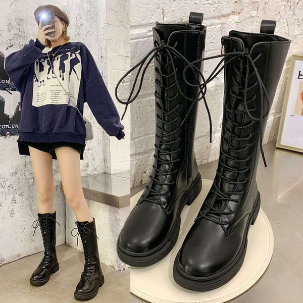 

skinny women's 2021 new mini below knee stretch net red knight boots, White;red