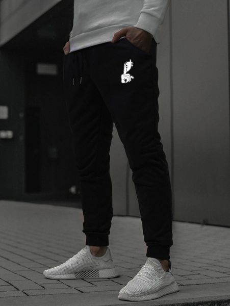

men reflective figure graphic sweatpants s5qa#, Black