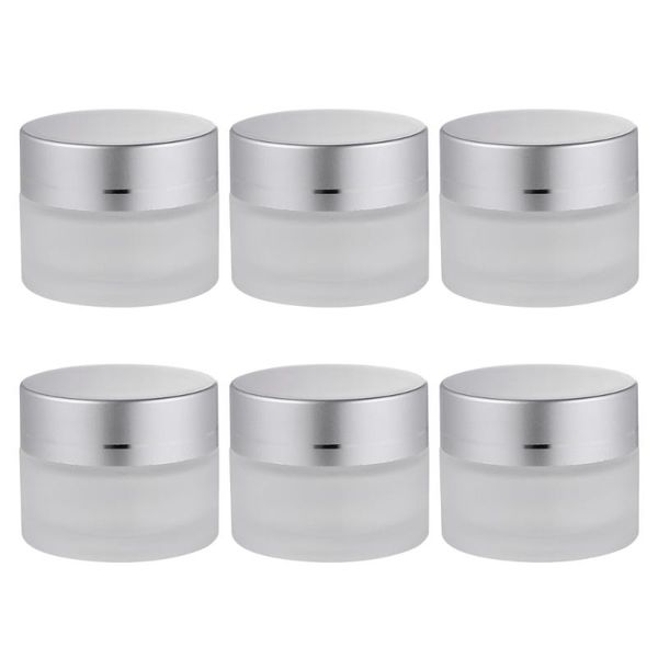 

storage bottles & jars 6 pcs empty glass face cream jar makeup container for home