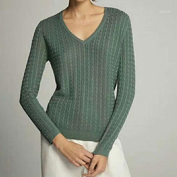 

women's sweaters 2021 v-neck cable knit sweater bottoming women, White;black