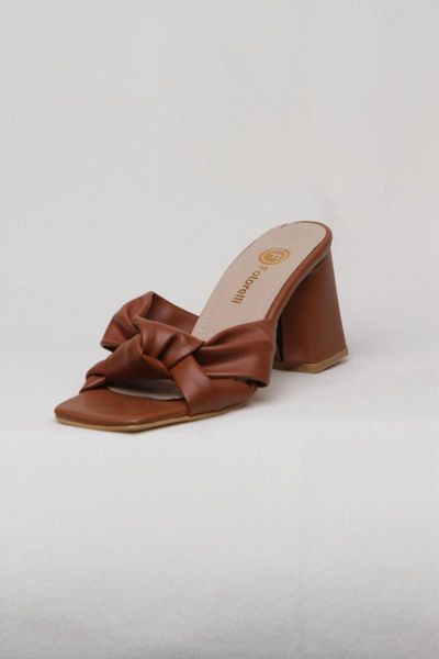 

slippers women's high-heeled slippers-tan, Black