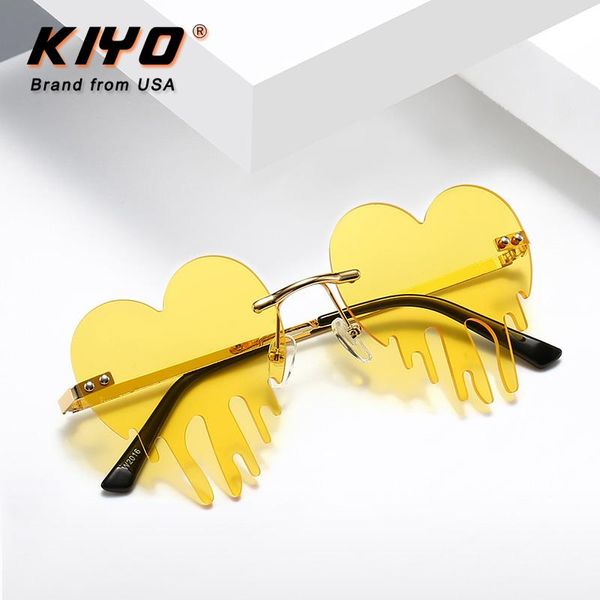 

kiyo brand 2021 new women men polygonal sunglasses metal fashion sun glasses uv400 driving eyewear 02800, White;black