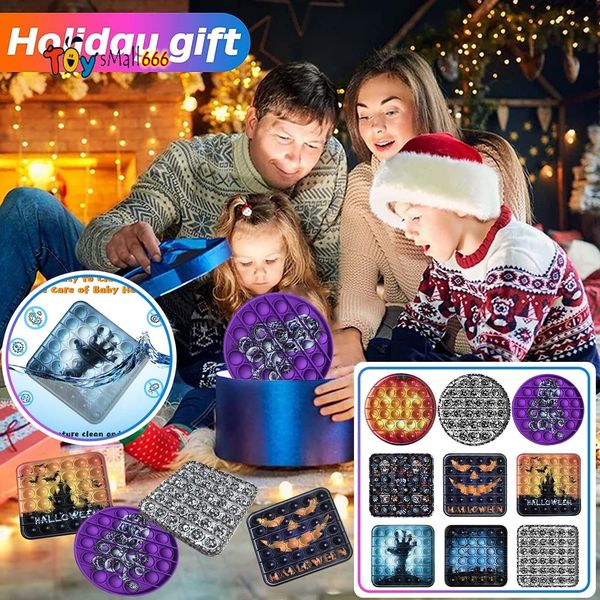 

halloween party gifts relieve stress fidget toys rainbow bear push bubble antistress hand finger children sensory autism toy