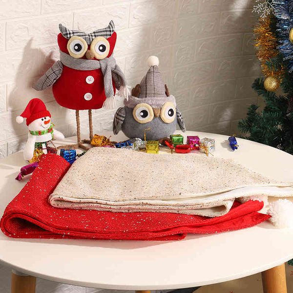 

christmas new decorations european sequin wool table flag creative tea tv mat