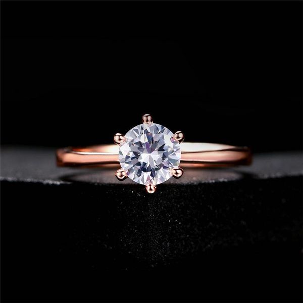 

wedding rings rose gold/silver color boho promise cubic zirconia cz antique simple ring for women/men/couples fashion jewelry, Slivery;golden