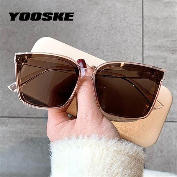 

sunglasses yooske brand vintage for women men fashion oversized square sun glasses female male outdoor goggles eyewear uv400, White;black