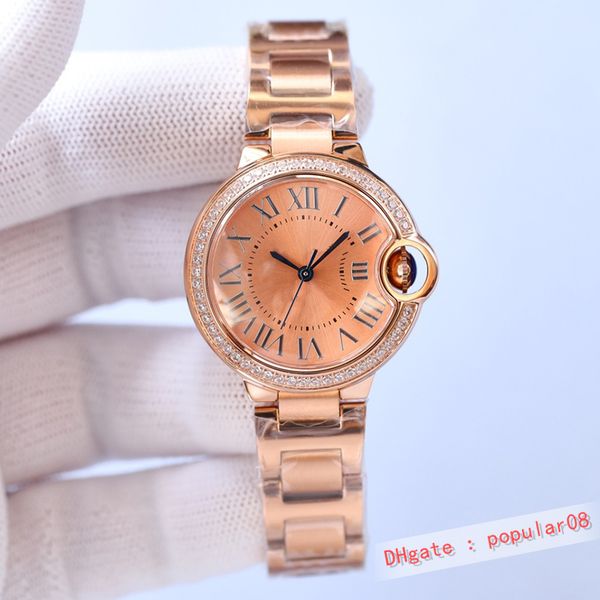 

mechanical woman watches watch 33mm automatic for ladies fashion wristwatches classic wristwatch stainless steel wristband montre de luxe, Slivery;brown
