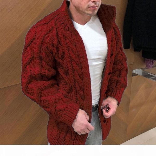 

sweater men cardigan beige color autumn winter clothing thick knitwear jacket coat mens knitted twist warm plus size cardigans, White;black