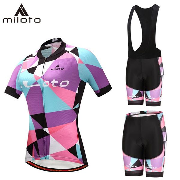 

racing sets miloto short cycling jersey suits women mtb shirt bike clothing ropa ciclismo wear clothes road bicycle sport, Black;blue