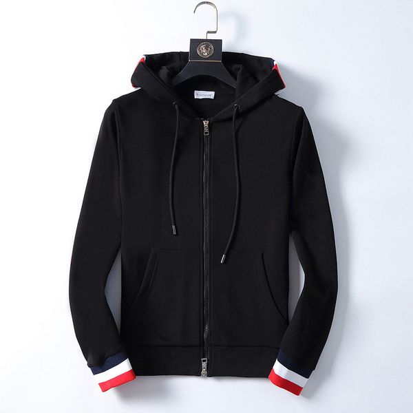 

mans spring brand jackets fashion trend hip hop zipper pullover hooded coats designer male autumn long sleeve streetwear hoodies outerwears, Black;brown