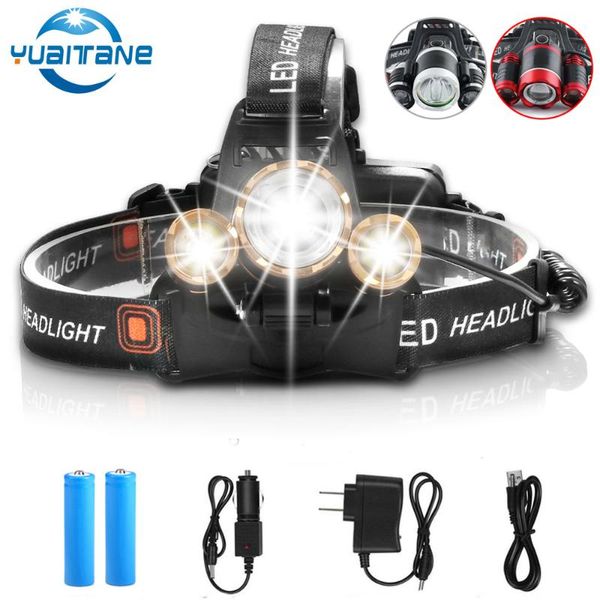 

headlamps 100000 lm led headlight 3*t6 headlamp head lamp fishing lighting bicycle light torch lantern for camping