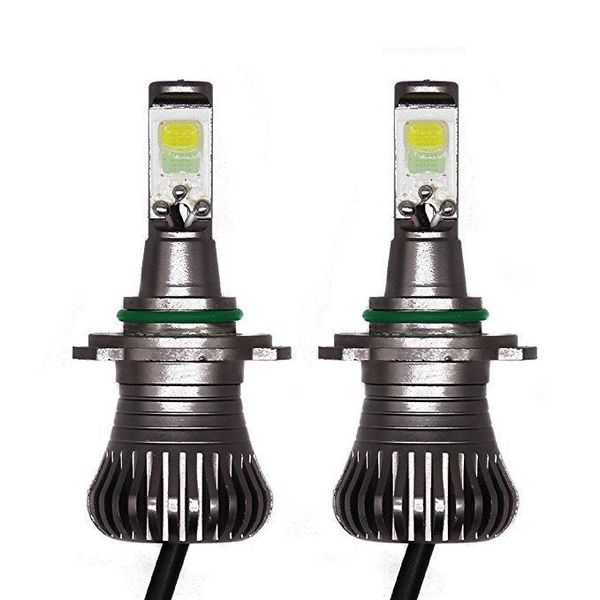 

car headlights 1 pair ice blue light 4*12w single color + flashing model cob driving fog head spot refit led bulbs automotive lights