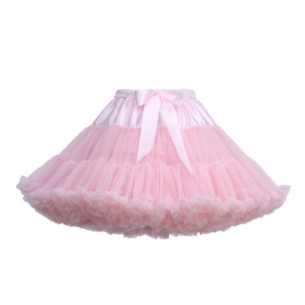 

skirts women's fashion solid color tulle skirt pleated bow belt petticoat bridesmaids party dance ballet tutu 2021, Black