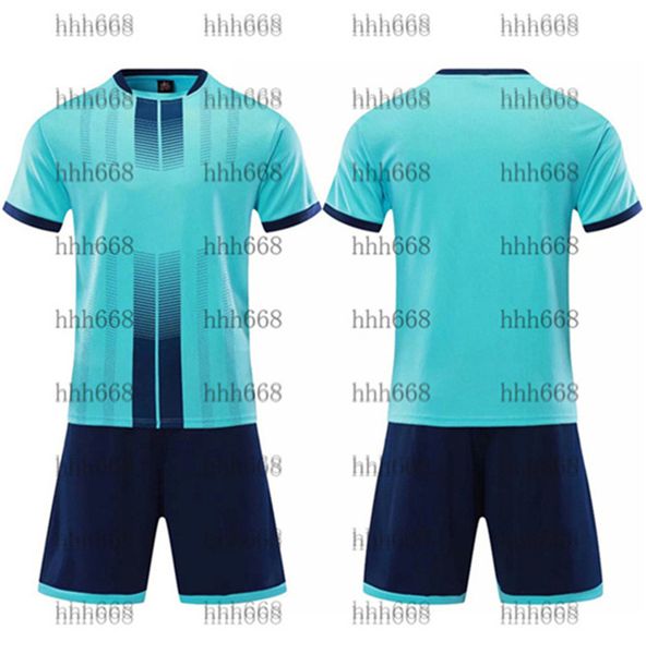 

2021 010199 football tracksuit short sleeve match training suit children's team jersey number logo customization 23, Black