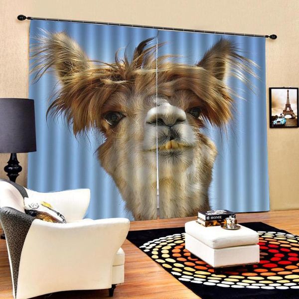 

curtain & drapes custom 3d fabric animal head po curtains for living room window