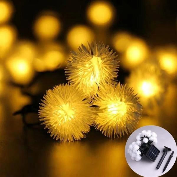 

strings dandelion string lights solar led light outdoor fairy christmas garden decoration garland navidad