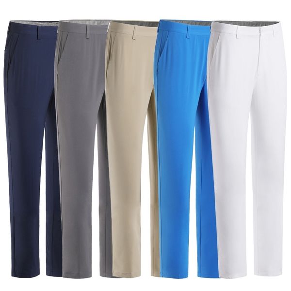 

summer new golf clothing breathable slim fit men's golf pants, Black