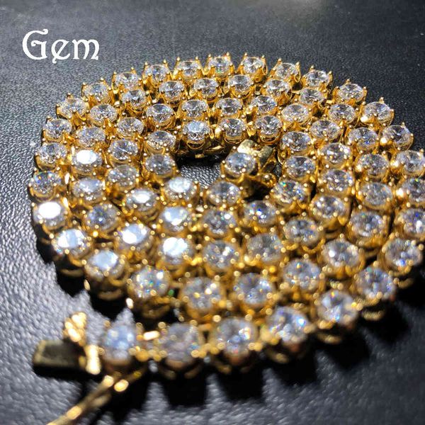 

diamond zircon 18k row jewelry high grade pvd color preserving claw set with 4mm of necklace steel tennis, Black